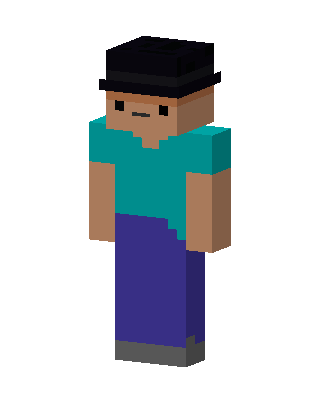 Fedora Steve skin, 3D preview