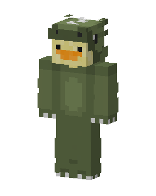 Duck Dino Onesie skin, 3D preview