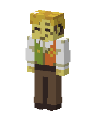 Zombie Shopkeeper skin, 3D preview