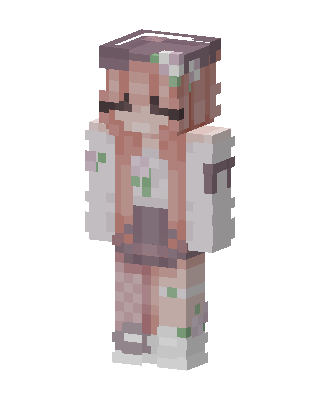 White Cutie Girl Minecraft pastel skin