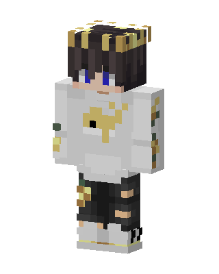 Golden Crown Boy skin, 3D preview