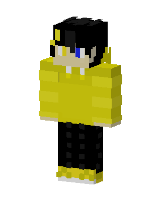 Yellow Hoodie Boy skin, 3D preview