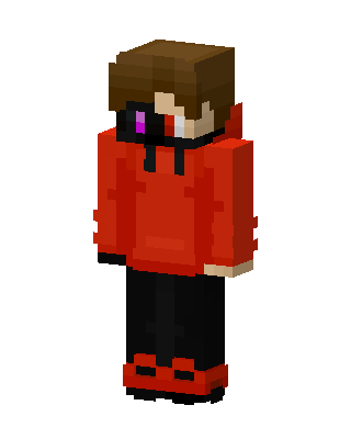 Red Hoodie Guy skin, 3D preview
