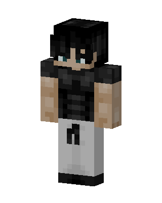 Dark Hair Casual skin, 3D preview