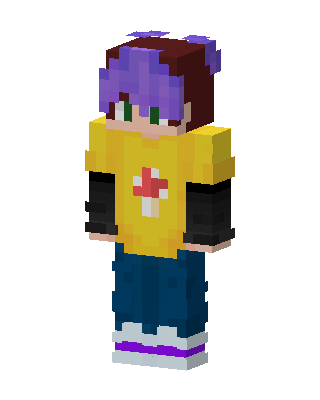 Purple Hair Medic Minecraft skin