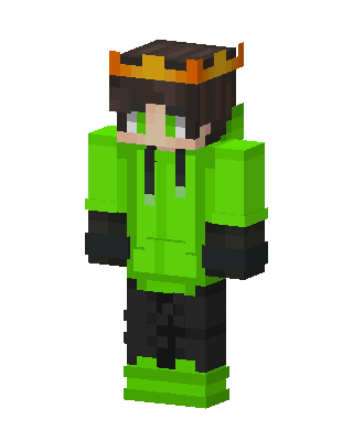 Lime Crown Hoodie skin, 3D preview