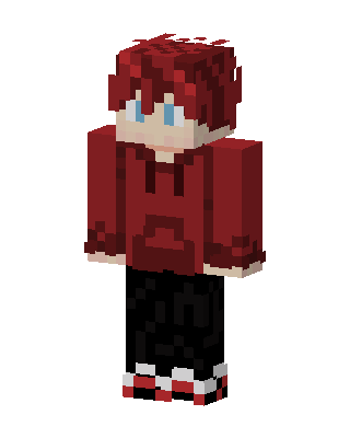 Red Hoodie Boy Minecraft hoodie skin