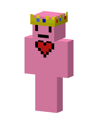 Crowned Pink Heart skin, 3D preview