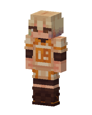 Orange Player Girl Minecraft skin