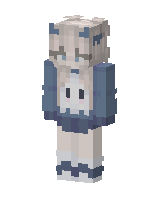Blue Ghost Girl Minecraft skin