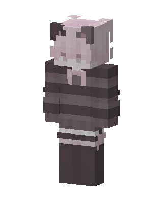 Panda Sweater Girl skin, 3D preview
