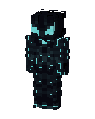 Black Glowing Villain Boy Minecraft Enderman skin