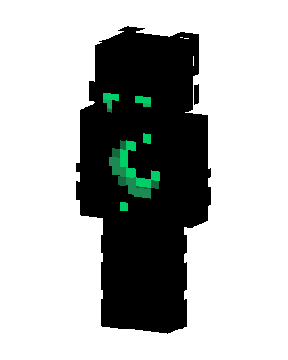 Black Glowing Villain Minecraft creeper skin