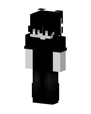 Monochrome Emo skin, 3D preview