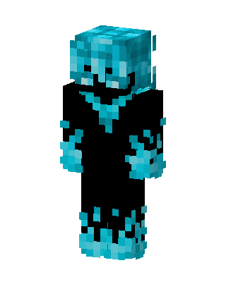 Cyan Flame Wraith skin, 3D preview