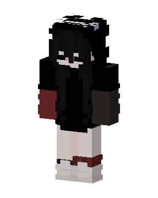 Goth Hoodie Girl skin, 3D preview