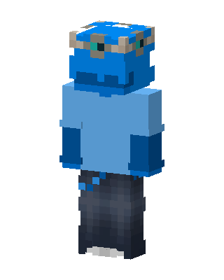 Blue Slime Crown skin, 3D preview