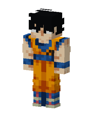 Goku skin, 3D preview