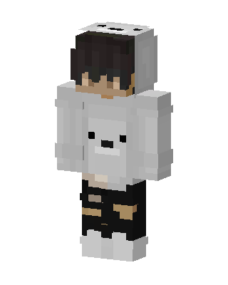 Polar Bear Hoodie skin, 3D preview
