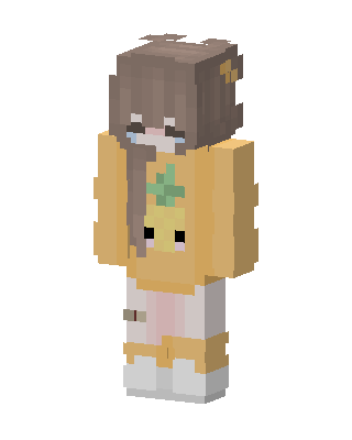 Pineapple Hoodie Girl Minecraft skin
