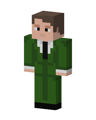 Green Suit Man skin, 3D preview