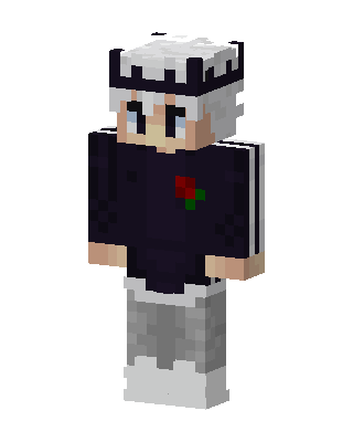 Rose Hoodie Boy skin, 3D preview