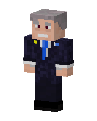 Black Suit Boy skin, 3D preview