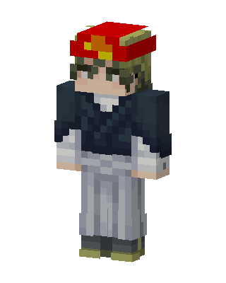 Red Capped Scholar skin, 3D preview