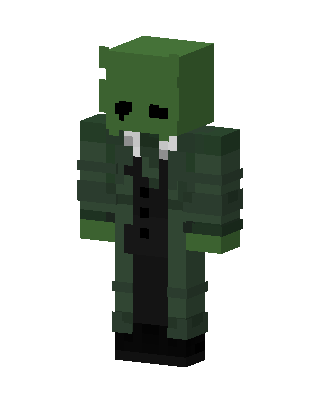 Green Villain skin, 3D preview