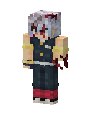 Black Anime Girl skin, 3D preview
