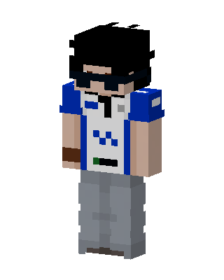 Blue Player Boy skin, 3D preview