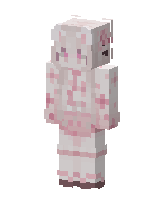 White Cutie Girl Minecraft pastel skin