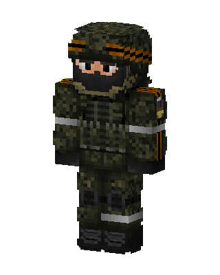 Camo Soldier skin, 3D preview