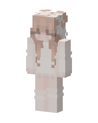 Cream Bunny Girl skin, 3D preview