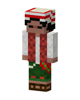 White Holiday Boy skin, 3D preview