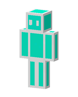 Diamond Bot skin, 3D preview
