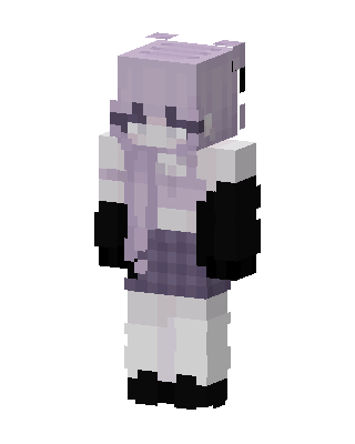 Lavender Goth Girl skin, 3D preview