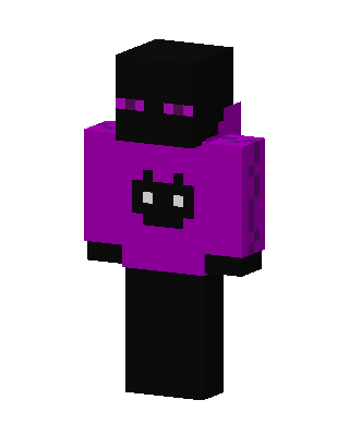 Purple Enderman skin, 3D preview