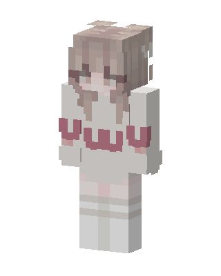 Cozy UwU Girl skin, 3D preview