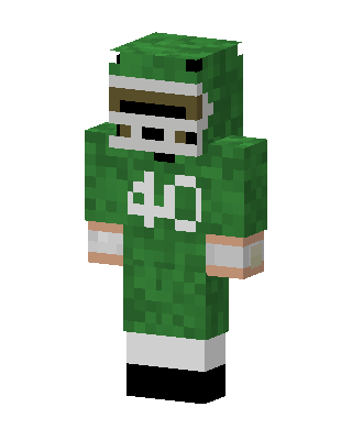 Green Masked Athlete Boy skin, 3D preview