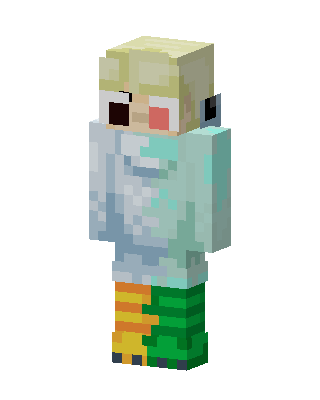 Teal Cutie Girl skin, 3D preview