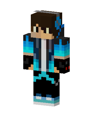 Blue Flame Hoodie skin, 3D preview