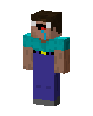 Blue Mob Boy skin, 3D preview