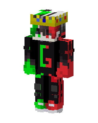 Black Crowned Holiday Boy skin, 3D preview