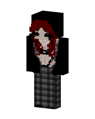 Goth Redhead skin, 3D preview