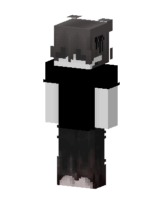 Shadow Emo Boy skin, 3D preview