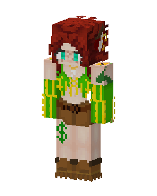Green Hero Girl skin, 3D preview