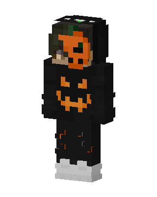 Pumpkin Hoodie skin, 3D preview