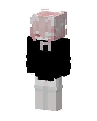 Pink Bear Hoodie skin, 3D preview