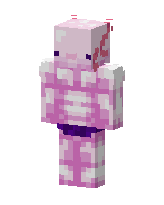 Pink Axolotl skin, 3D preview